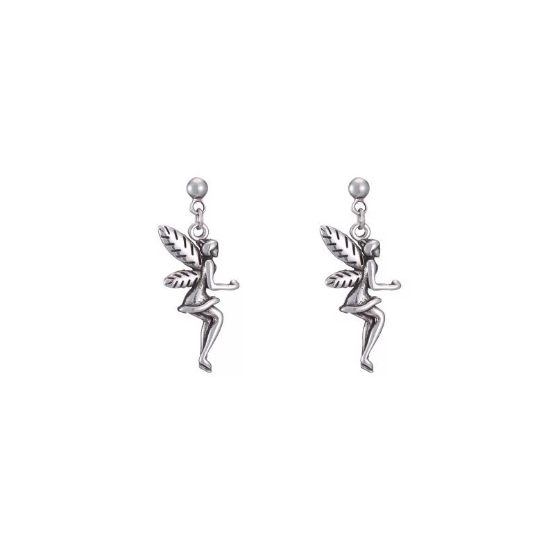 Tinkerbell Dangle Earrings in Sterling Silver