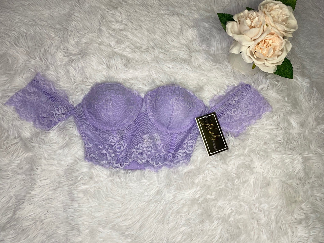 lavender bustier top