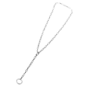 WHITE GOLD PAPERCLIP LARIAT