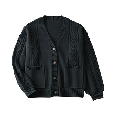 JK winter fluffy warm uniform knit sweater cardigan coat C00663