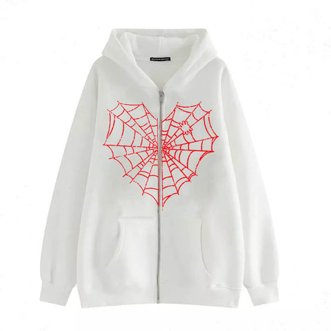 Heart spider web hoodie ah0243 – Cutiekill