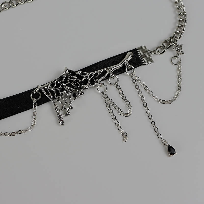 Punk spider web choker ah0213 – Cutiekill