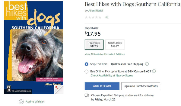 Best Hikes with Dogs Southern California Book 