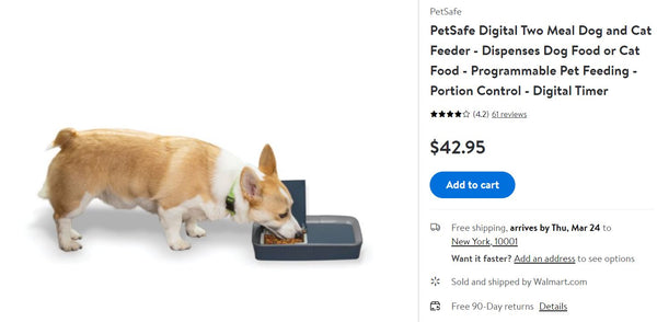 PetSafe Digital Two Meal Dog 