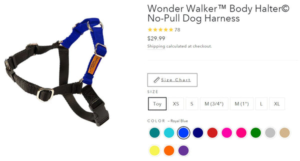 Wonder Walker by Body Halter No-Pull Dog Harness