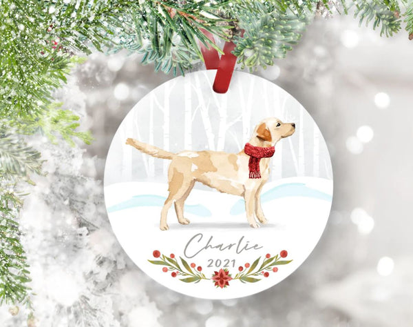  personalized dog Christmas tree ornament