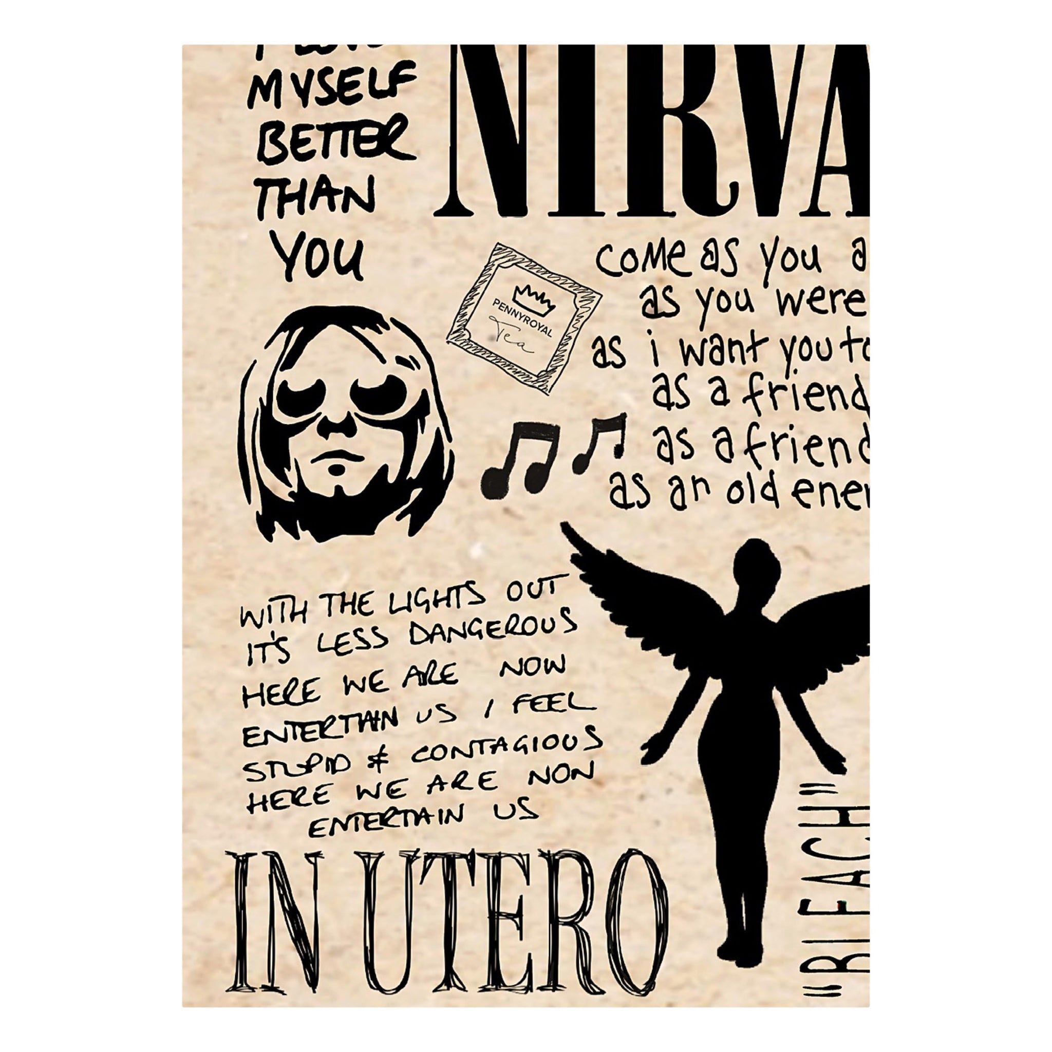 NIRVANA “NEVER MIND”VINTAGE POSTER | www.ipec-barva.com