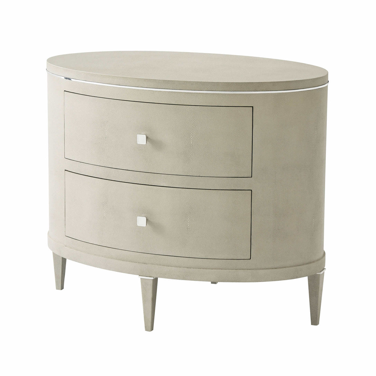 TWO DRAWER OVAL NIGHTSTAND Clive Daniel Home