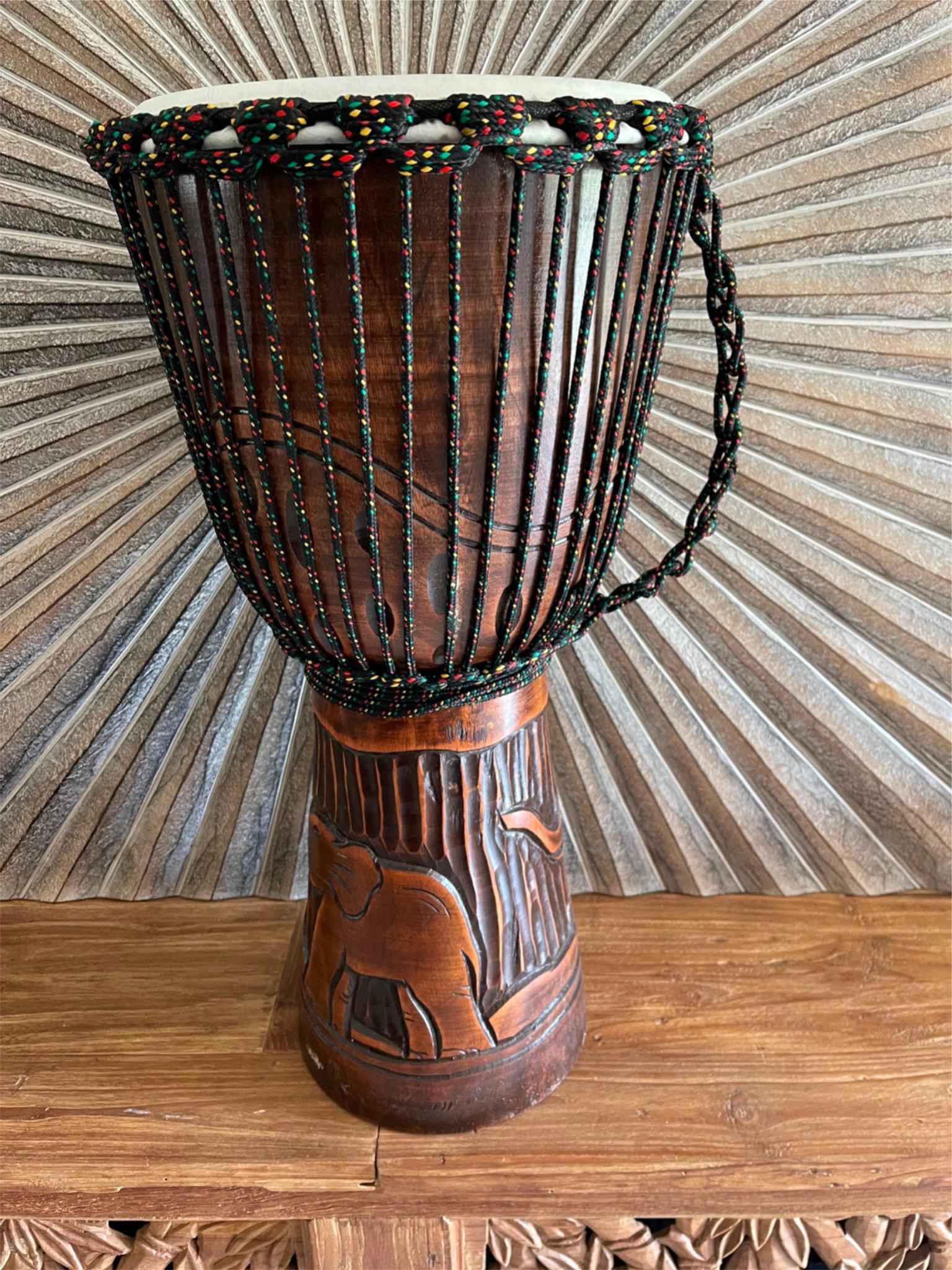 New Djembe Drum 60cm Tall Bongo Drum Authentic Musical Instrument