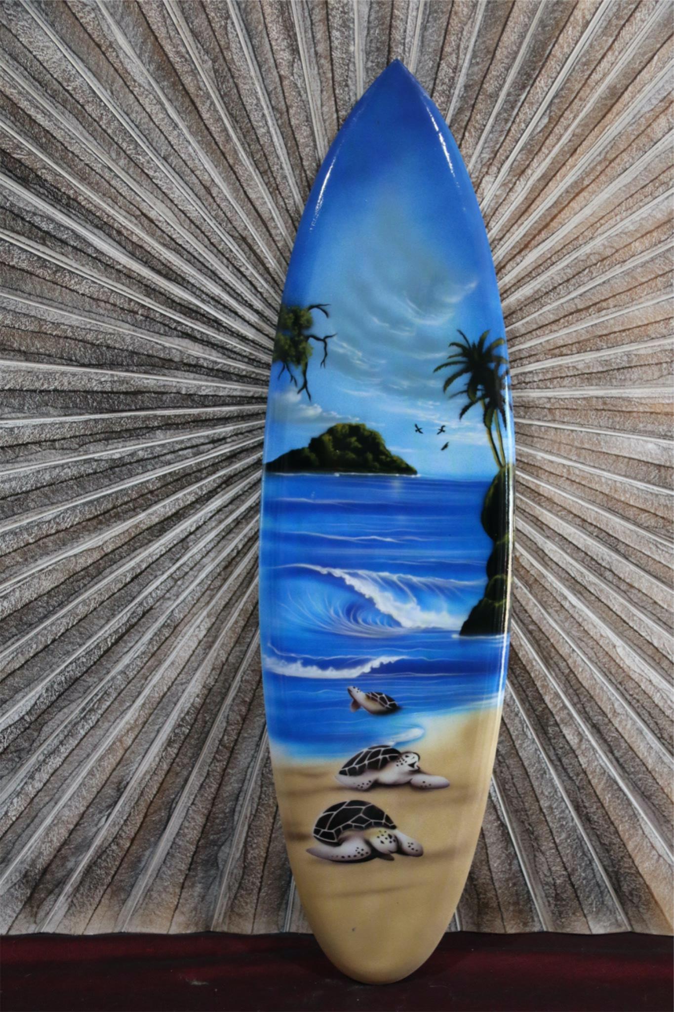 NEW Bali Handmade Air Brushed Surfboard Wall Decor 80cm Bali Surfboa Tropical Living QLD