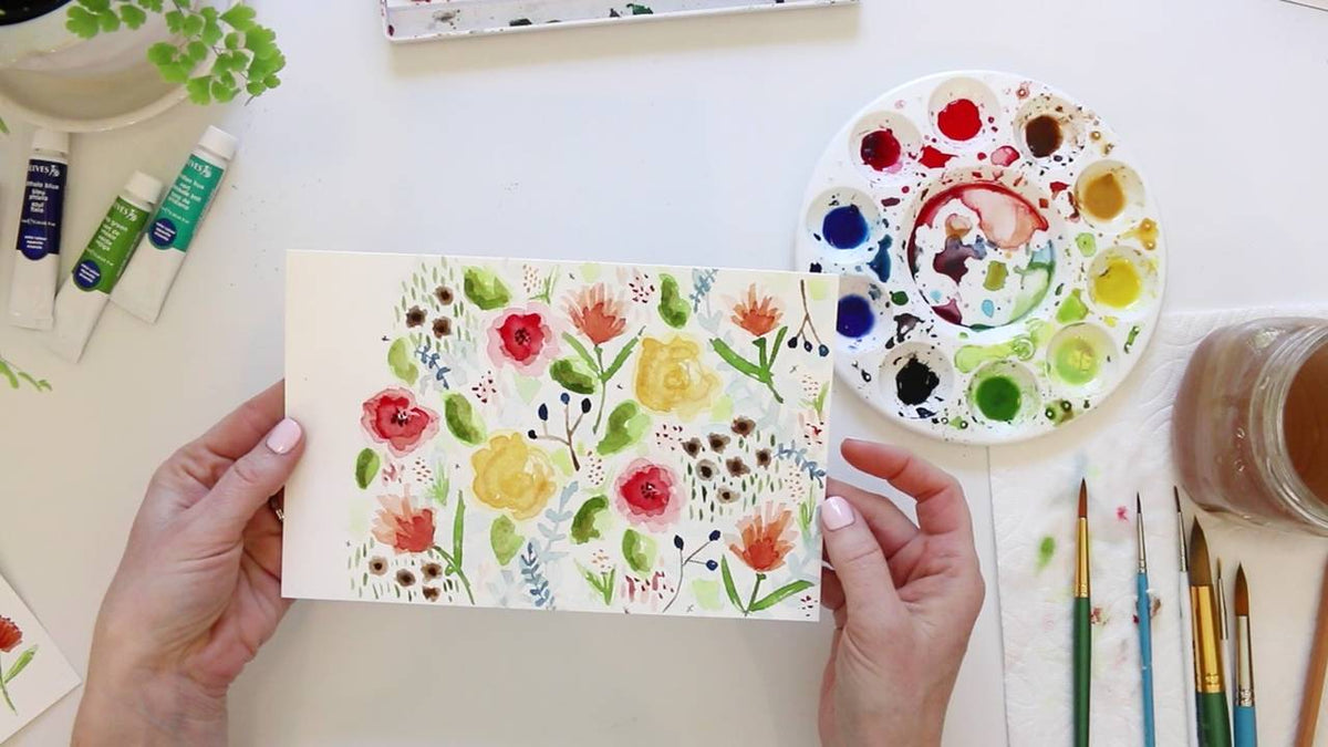 Simplified Watercolor Painting Online Class - emily lex studio