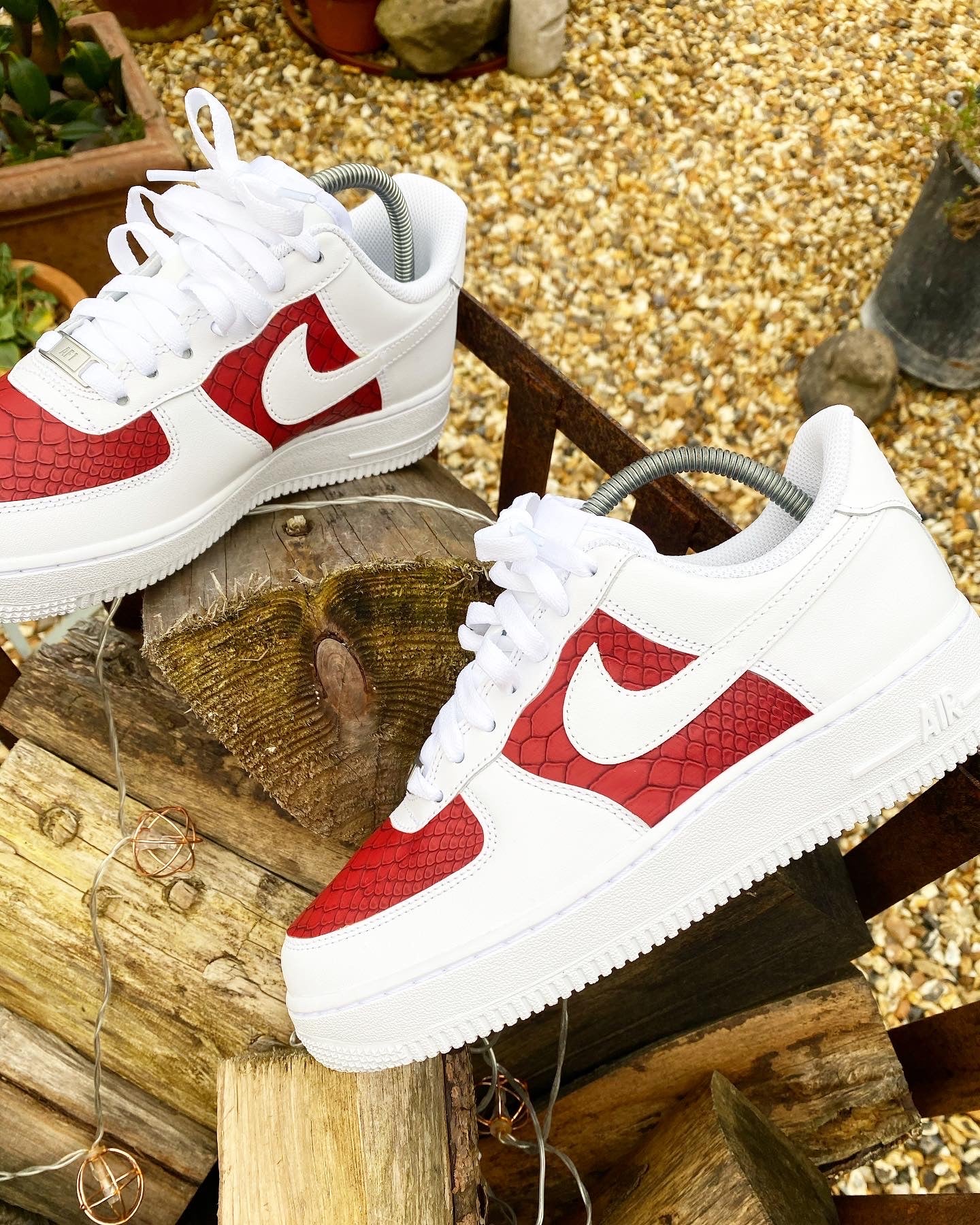 nike air force 1 red snakeskin