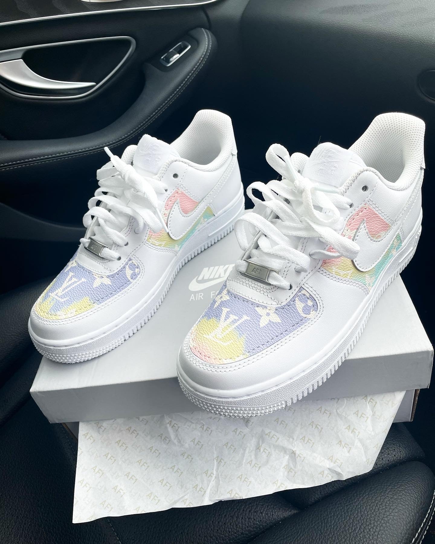 rainbow air force one shoes