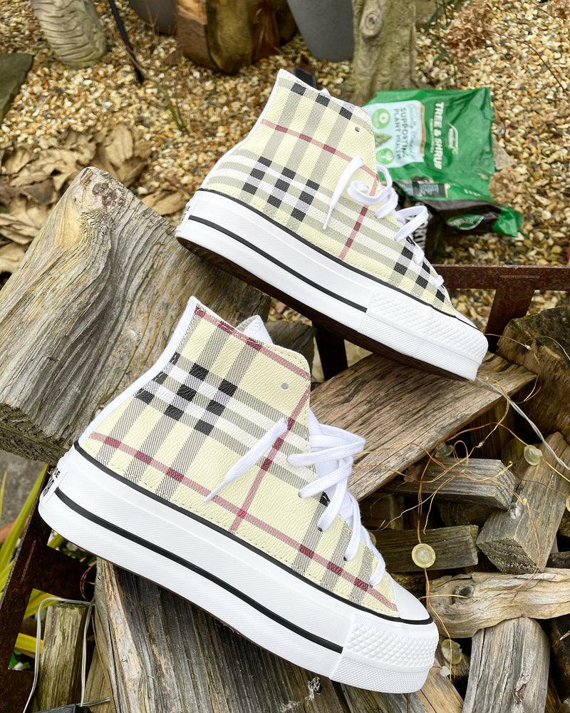 checkered platform converse