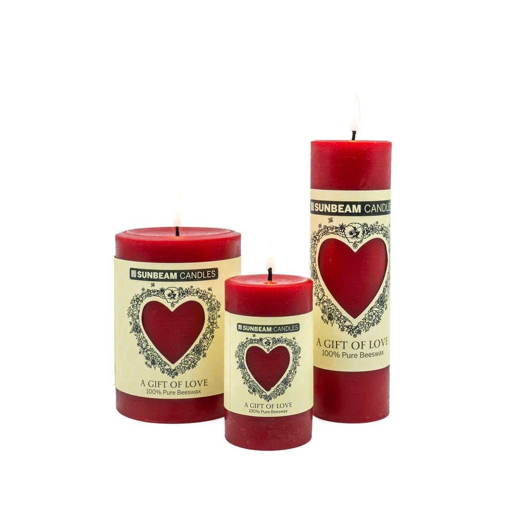 Pohutukawa Red Heart Candle