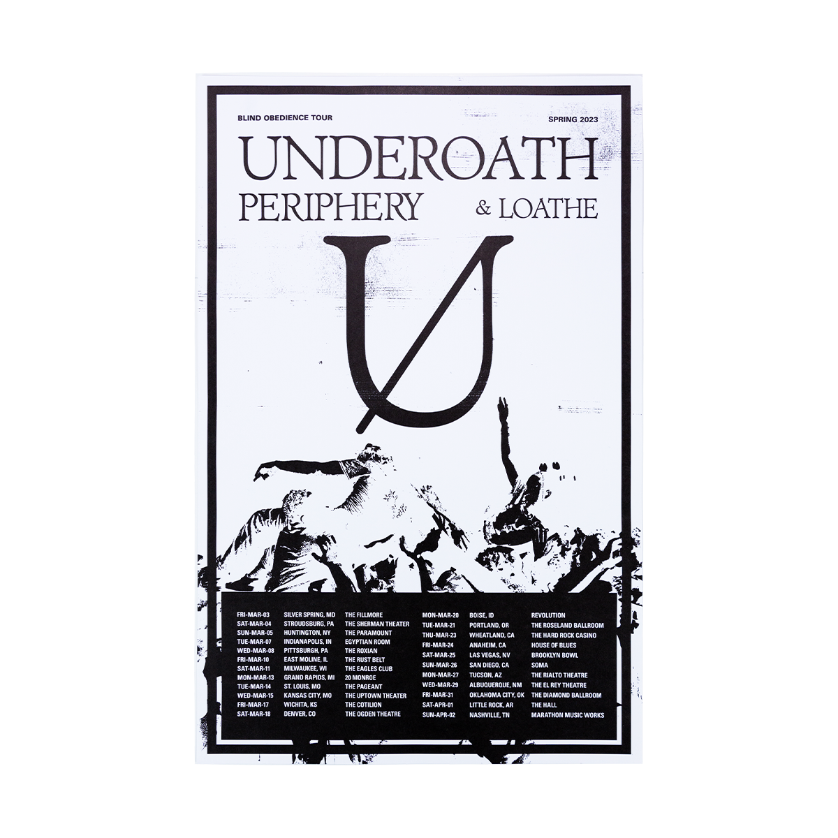 underoath blind obedience tour setlist