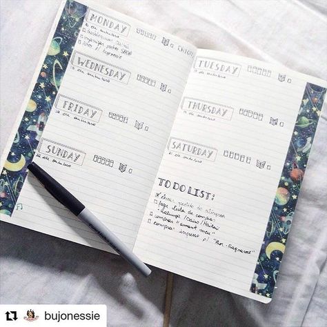 Washi tape decorated journal