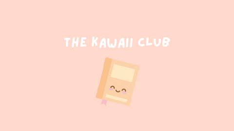 Pink background with white text the kawaii club