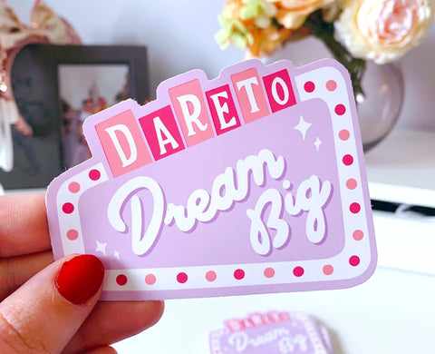 Emily Harvey art's dare to dream big sticker