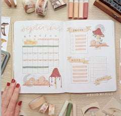 @bujo.by.filo's September bullet journal monthly overview