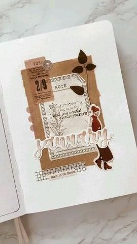 sticker decorated journal