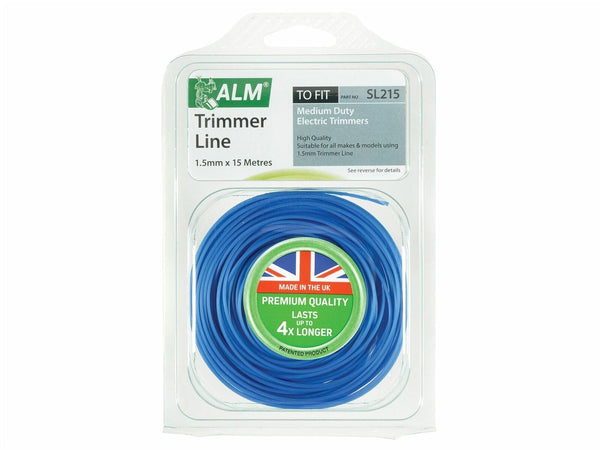 ALM SL215 Universal Strimmer Line Wire - Round Trimmer Line - 15m 1.5mm 0