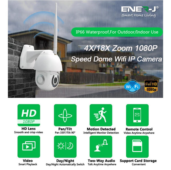 Smart Wifi IP Outdoor Dome Camera IP65 - 1080P HD - 5 x Zoom - Night Vision 6