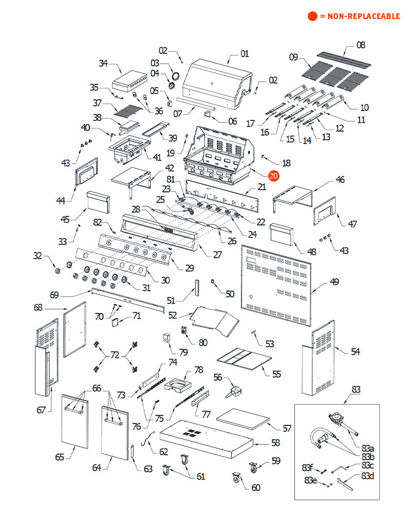 Replacement Grill Parts for KitchenAid 720-0709C