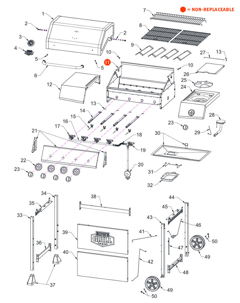 Replacement Grill Parts for Expert Grill 7200789MB