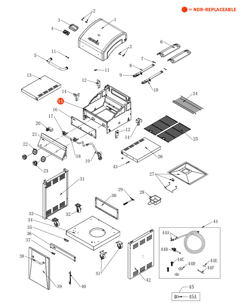 Replacement Grill Parts Nexgrill 720-0864R