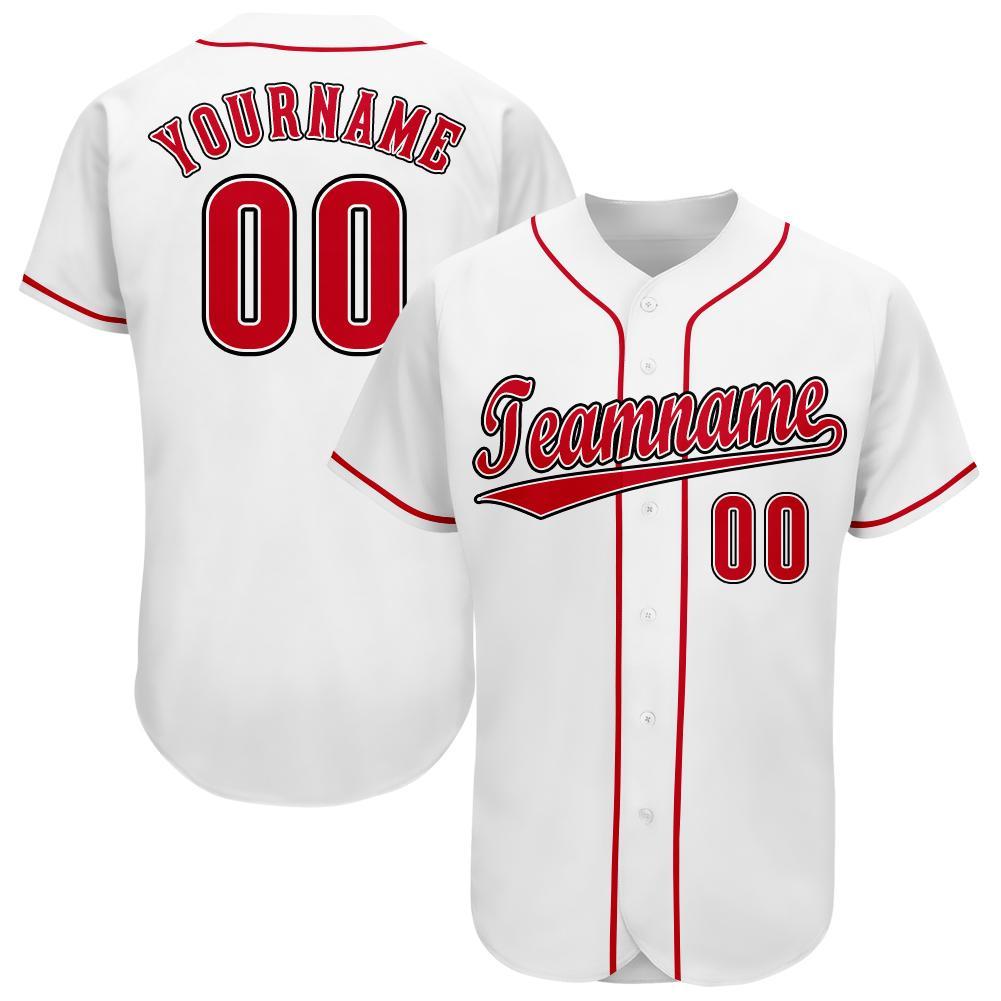 red and white baseball jersey