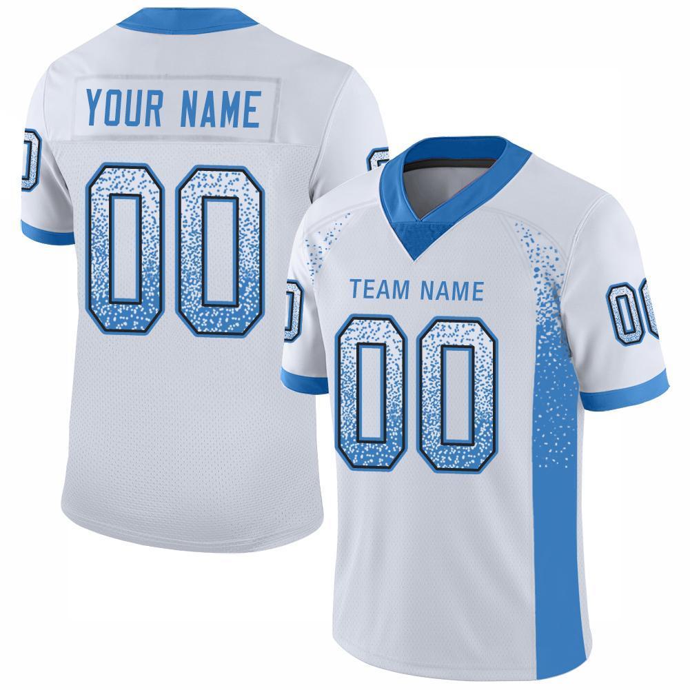 black and blue football jersey