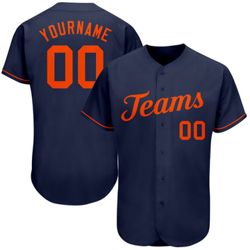 orange and blue baseball jersey