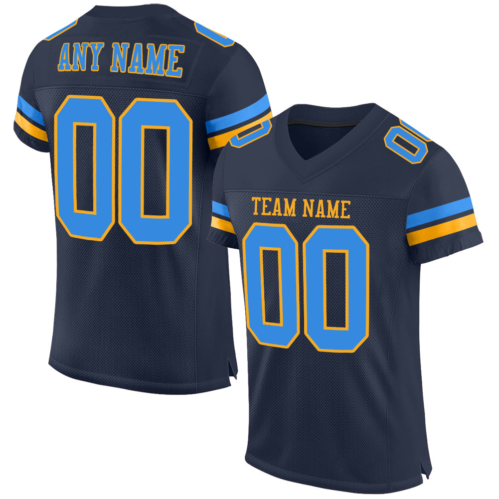 blue and gold football jersey