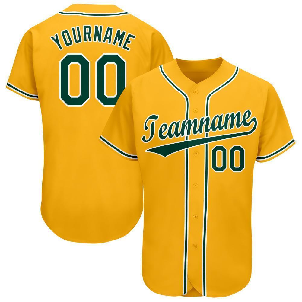 green and yellow baseball jersey