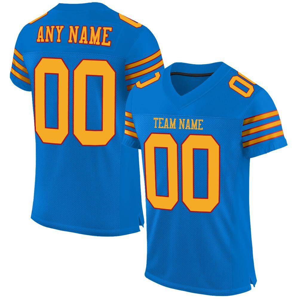 blue and gold football jersey