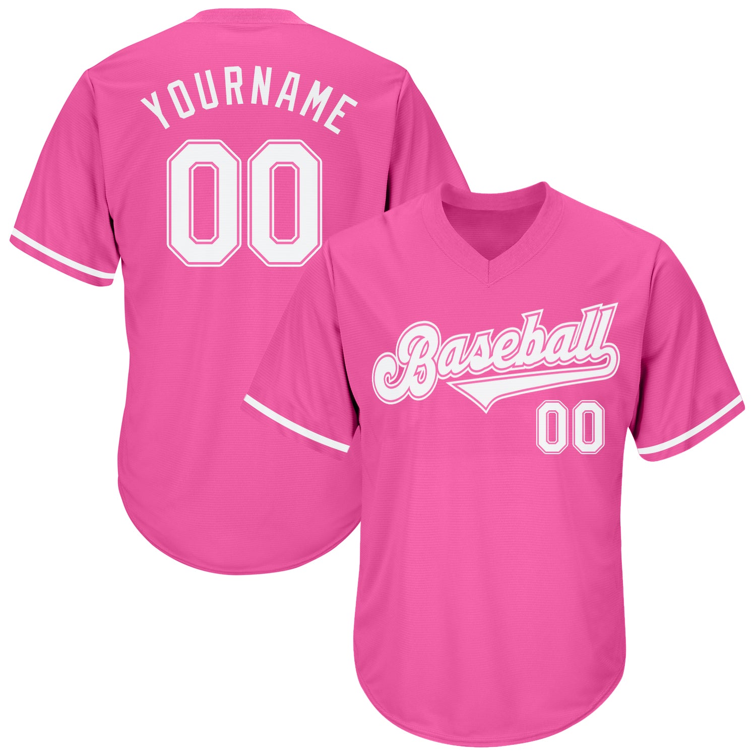pink and blue baseball jersey