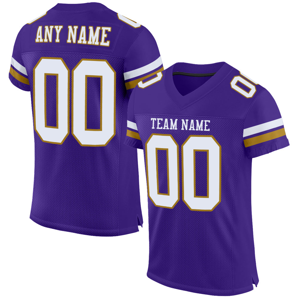 purple and white football jersey