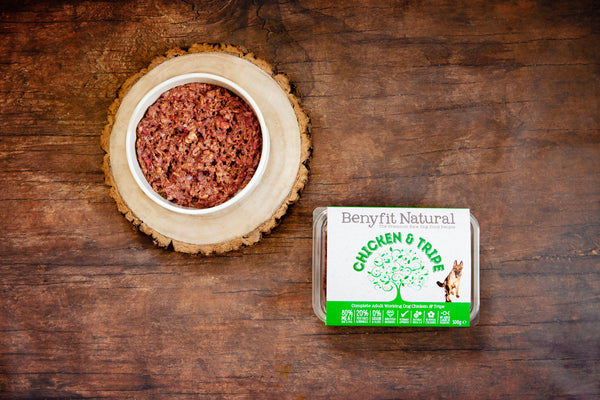 Benyfit Natural raw dog food chicken and tripe