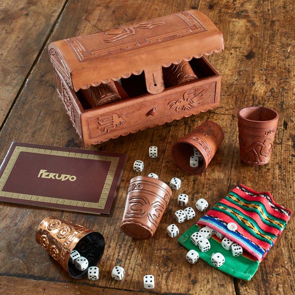 Perudo Game Set with Box - Ivory