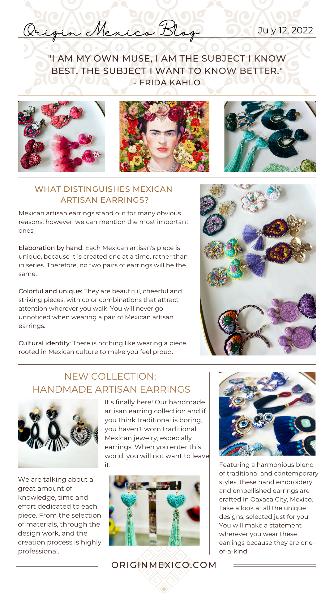 THE ACCESORIES THAT SPEAK IN THE NAME OF FRIDA KAHLO – Origin Mexico