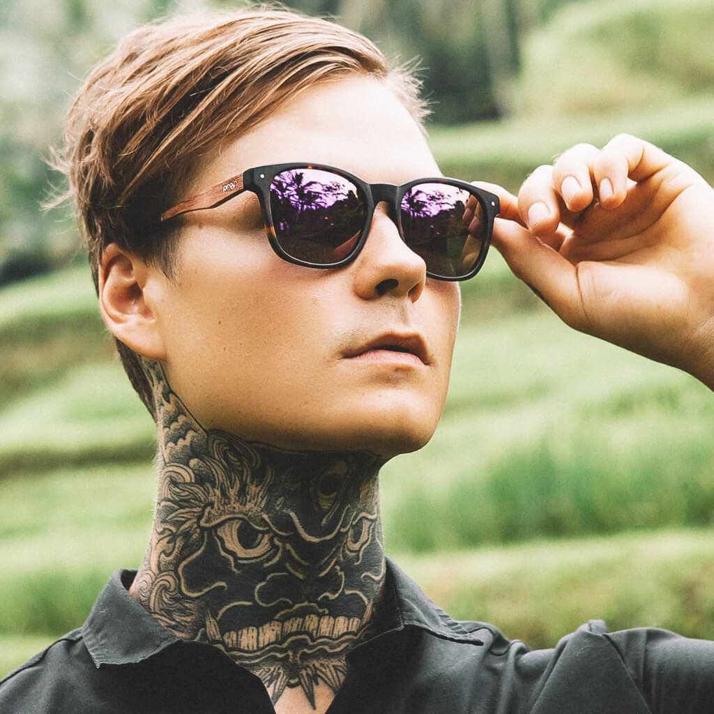 Scout Cotton-Based Acetate Eco Sunglasses with Polarized Lenses