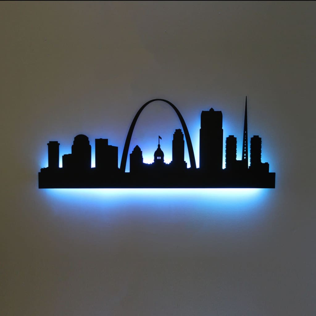 St Louis Light Up Led Sign Stl Skyline Saint Louis City Skyline Addicted Furnishings