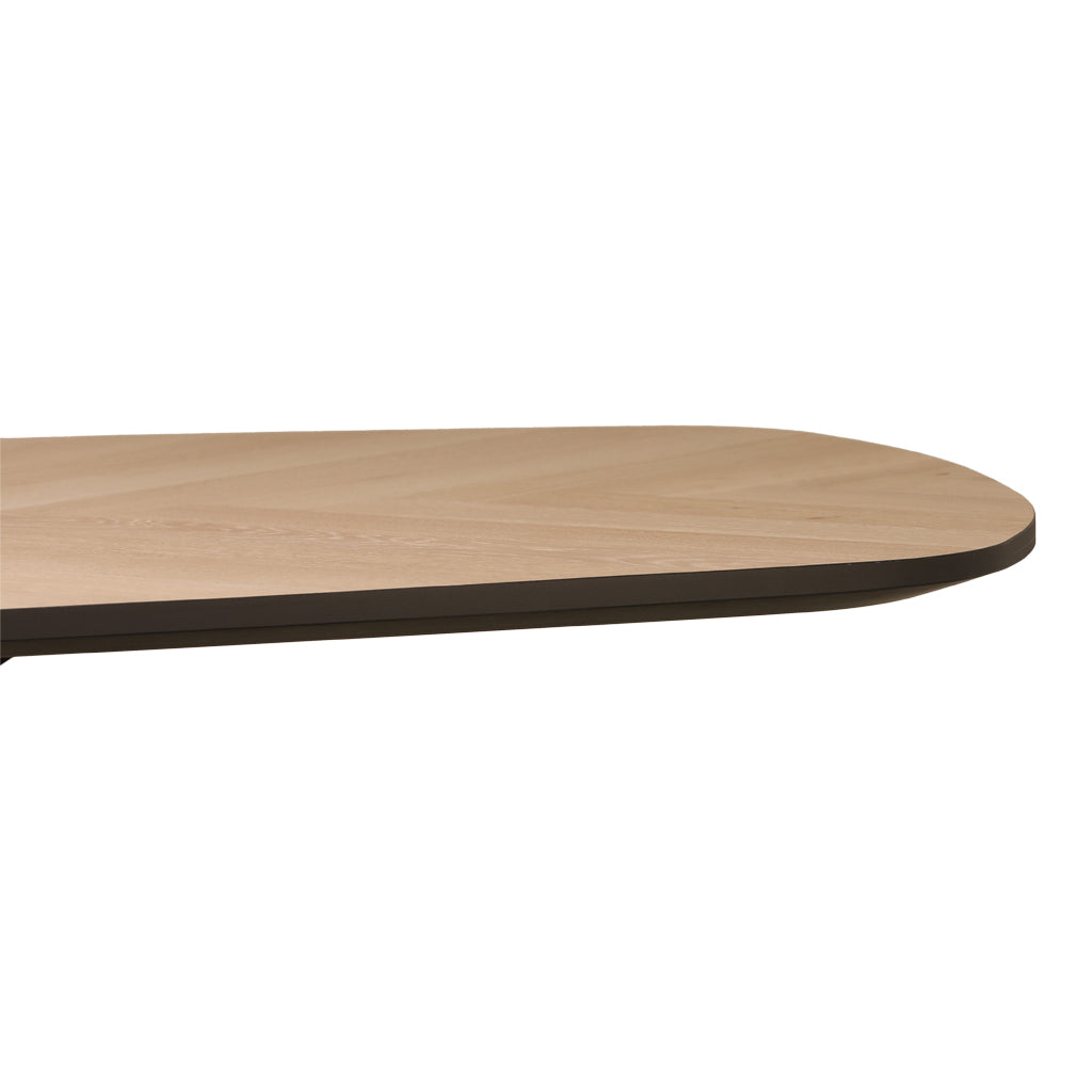 Deens ovale Visgraat Tafel Twist zwarte rand MrFISHBONE