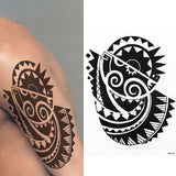 Tatouage éphémère Maori Dents de requin - HB513