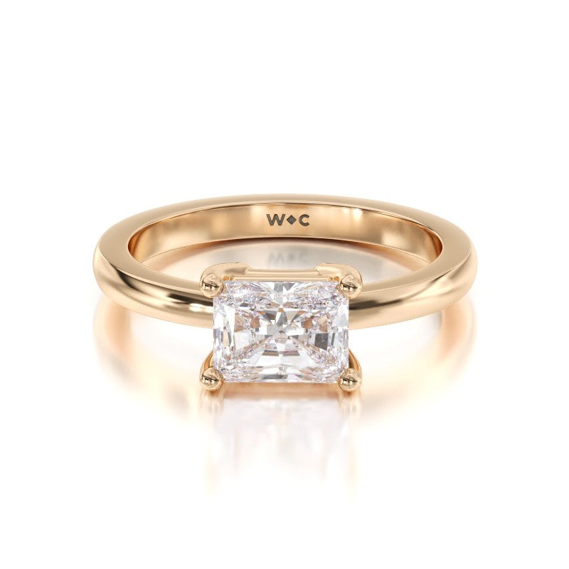 Classic Four Prong East West Engagement Ring