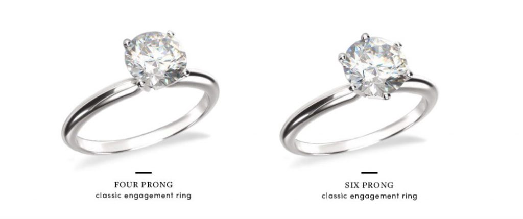 Is a 4 Prong Or 6 Prong Solitaire Engagement Ring Right for You? – With ...