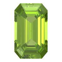 emerald cut peridot