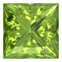 princess cut peridot