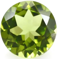 round cut peridot